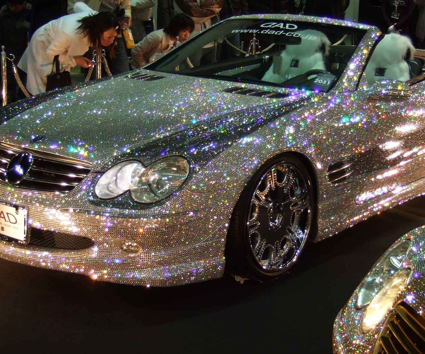 Swarovski crystal covered mercedes benz sl 600 #5